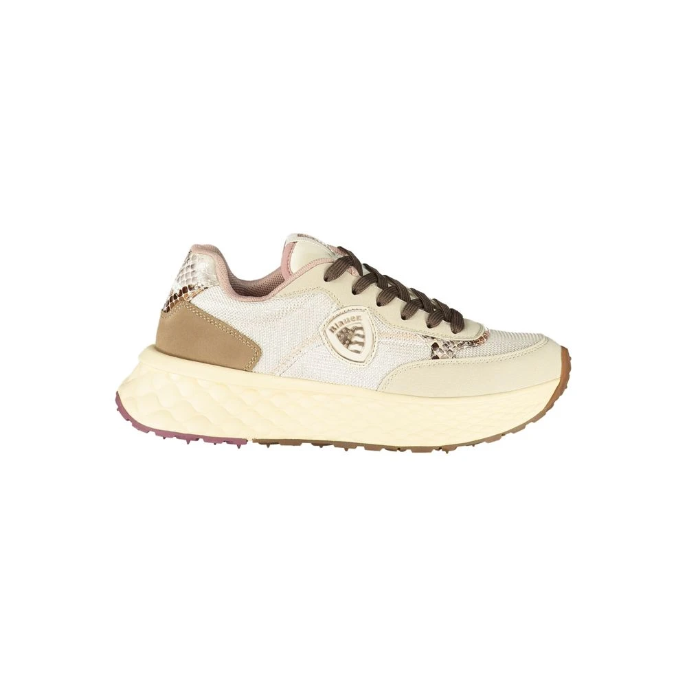Blauer Women's Beige Sneakers, 3 Uk, Leather Sneaker