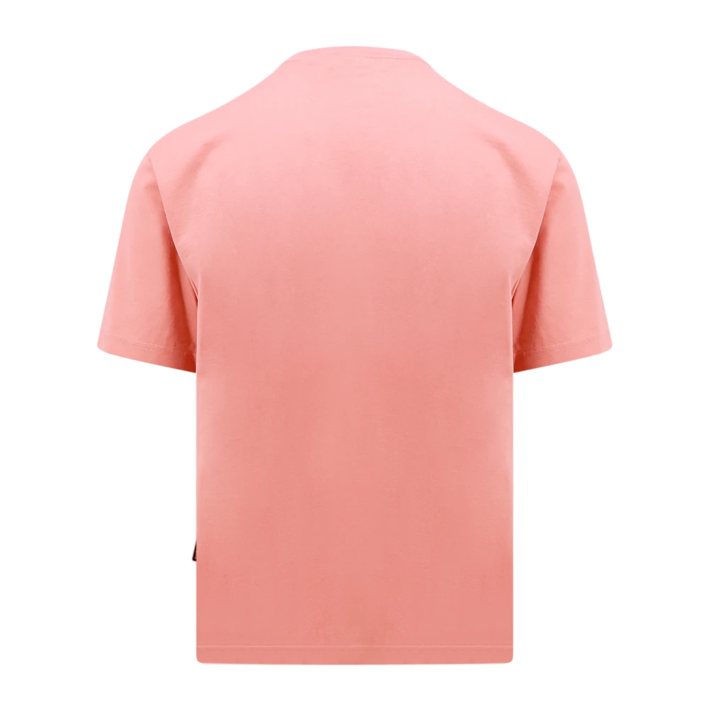 Palm Angels Geborduurd Monogram Katoenen T-Shirt Pink Heren