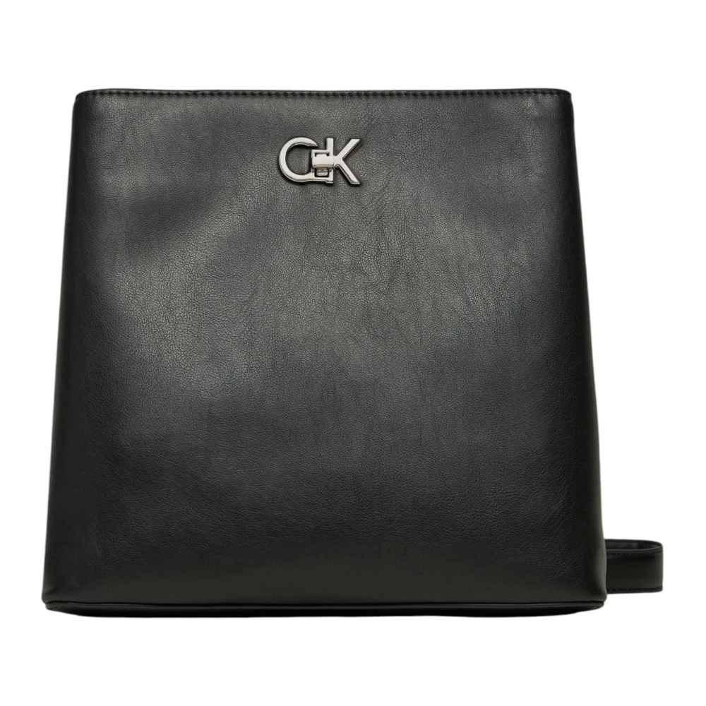 Calvin Klein Zwarte schoudertas met magneetsluiting Black Dames