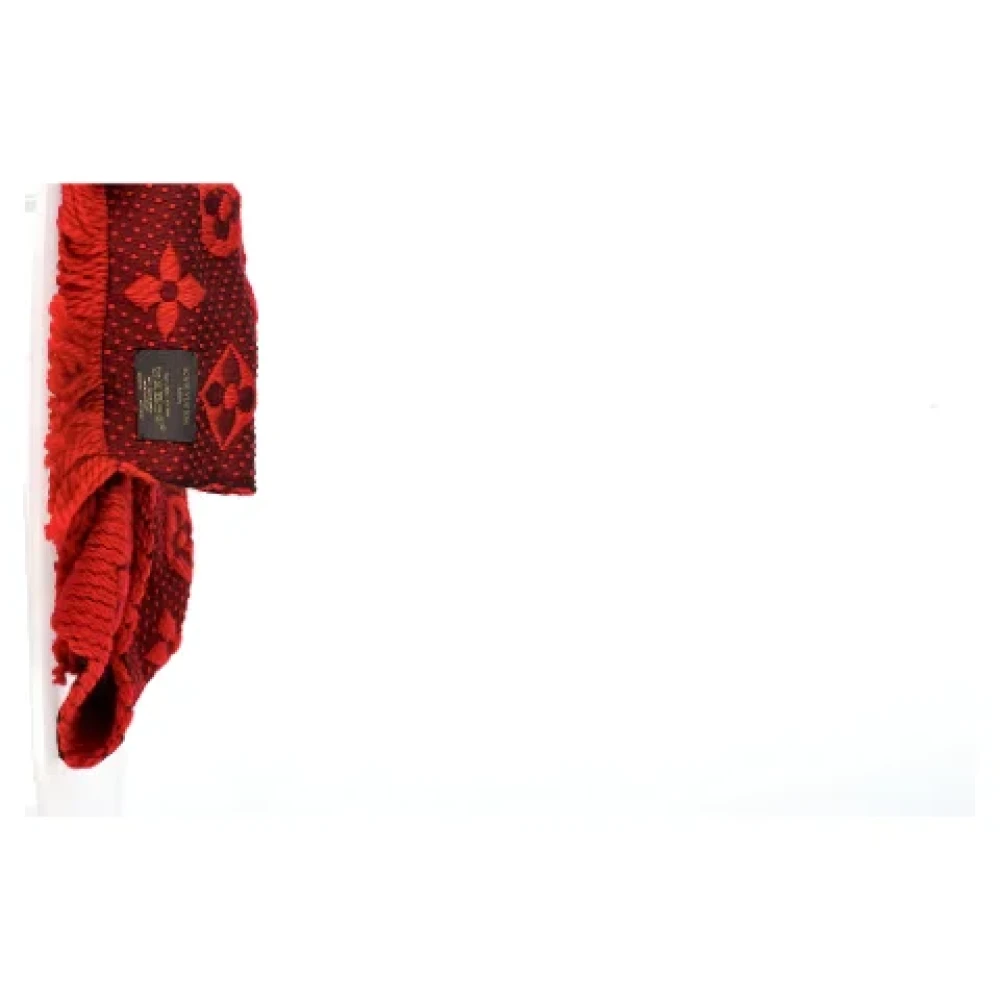 Louis Vuitton Vintage Pre-owned Wool scarves Red Dames