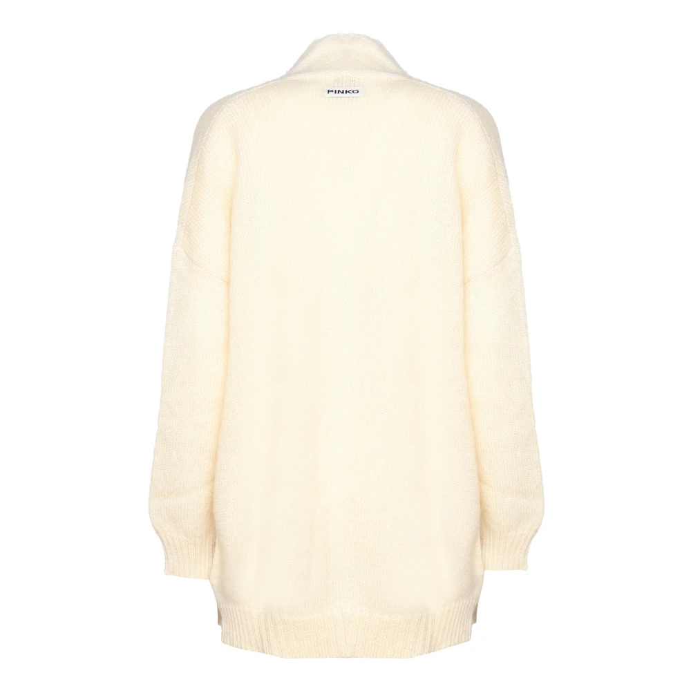 pinko Roomwitte Wollen Vest met Zakken White Dames