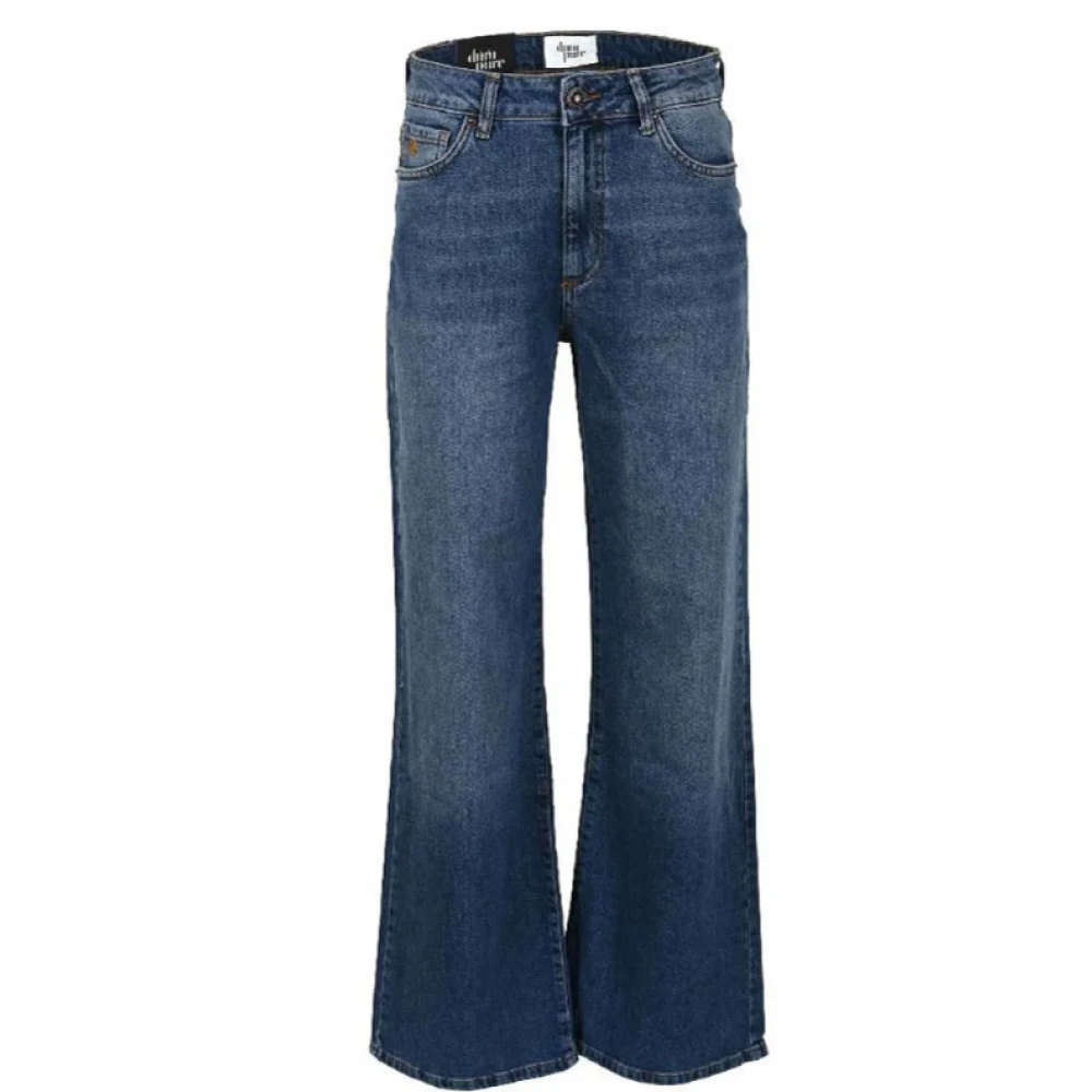 DNM Pure Retro-chique wijde pijp jeans Blue Dames