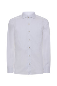 White cotton tailored tuxedo shirt