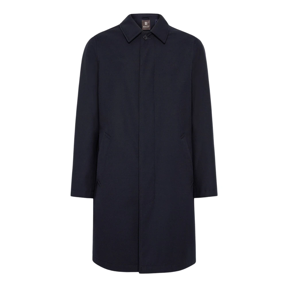 Boggi Milano Peacoat van technische wol Blue Heren