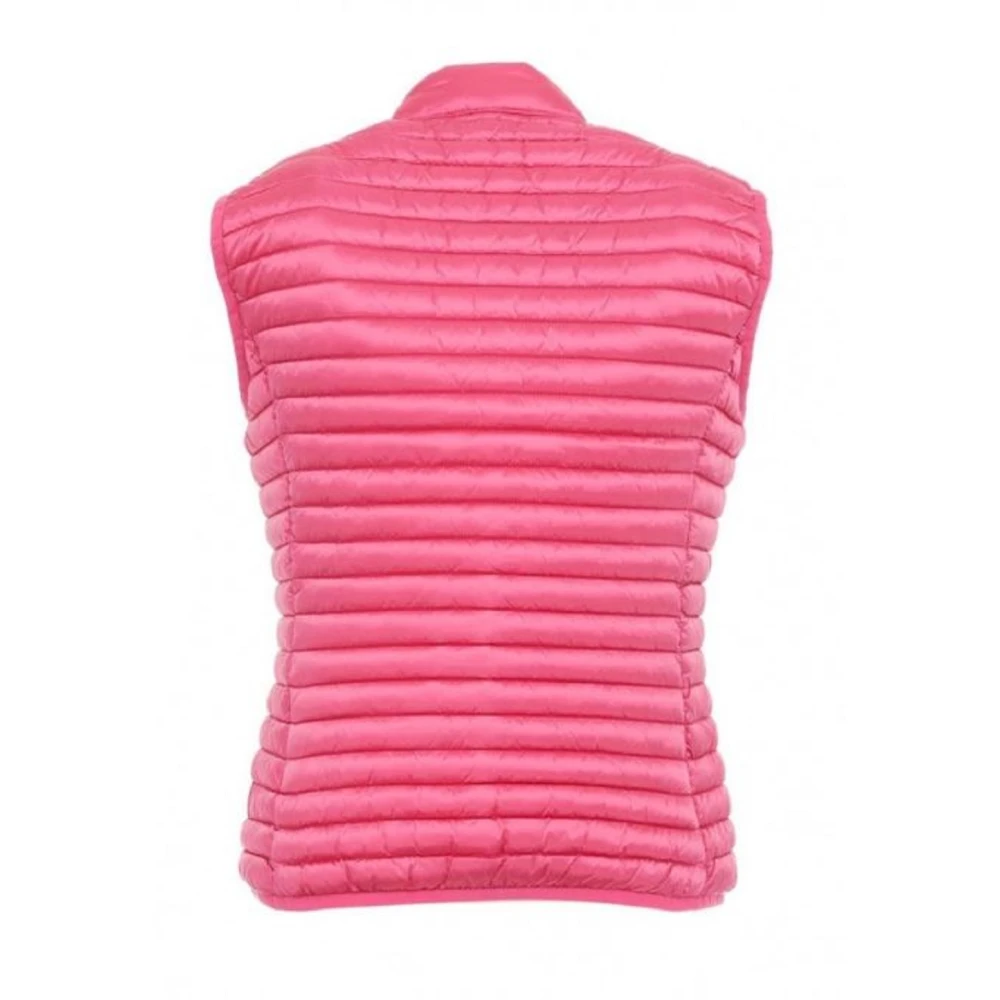 Save The Duck Mouwloze Jas met Gouden Rits Pink Dames