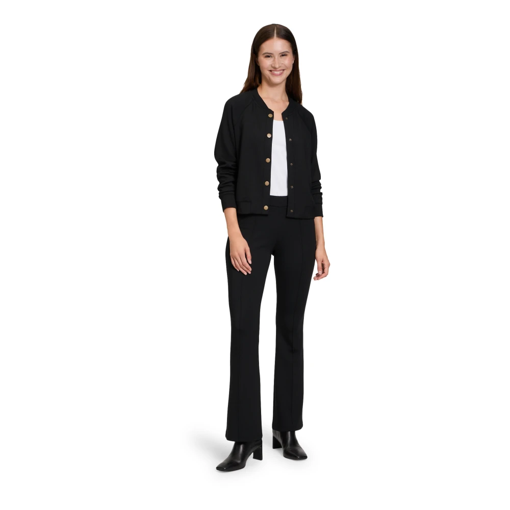 Betty Barclay Relaxed Fit Hoge Taille Broek met Plooien Black Dames