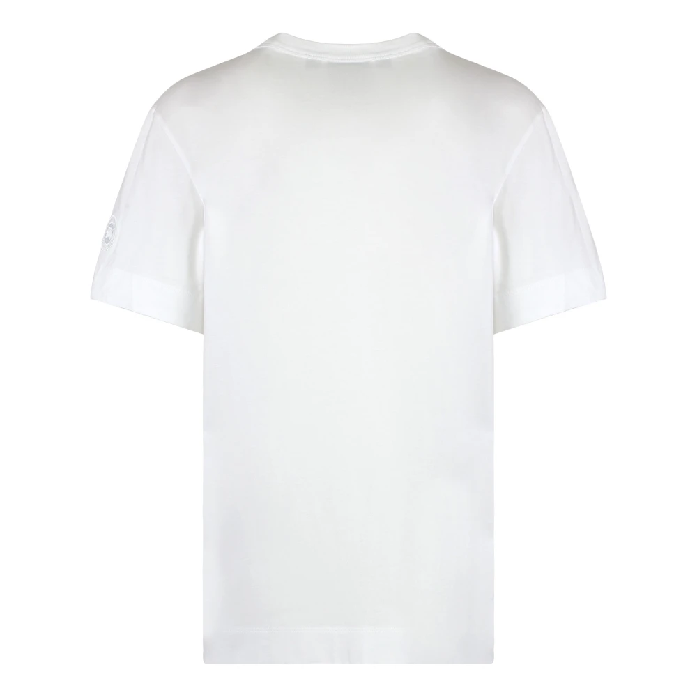 Canada Goose Katoenen crew-neck T-shirt met logopatch White Dames