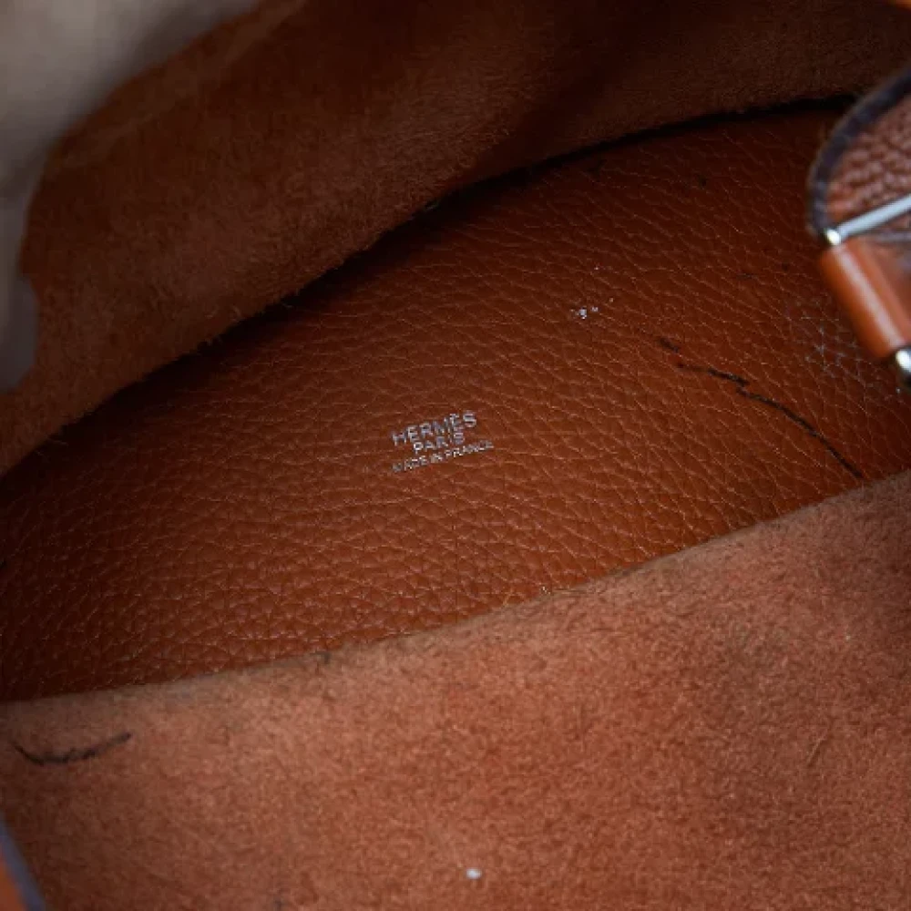 Hermès Vintage Pre-owned Leather handbags Orange Dames