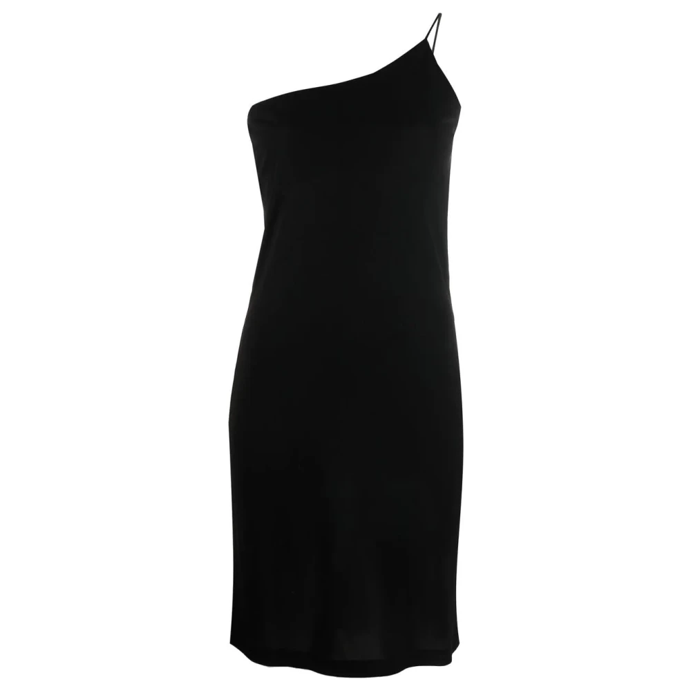 Dsquared2 Black Short Dresses, Female, Xs, One Shoulder Mini Dress