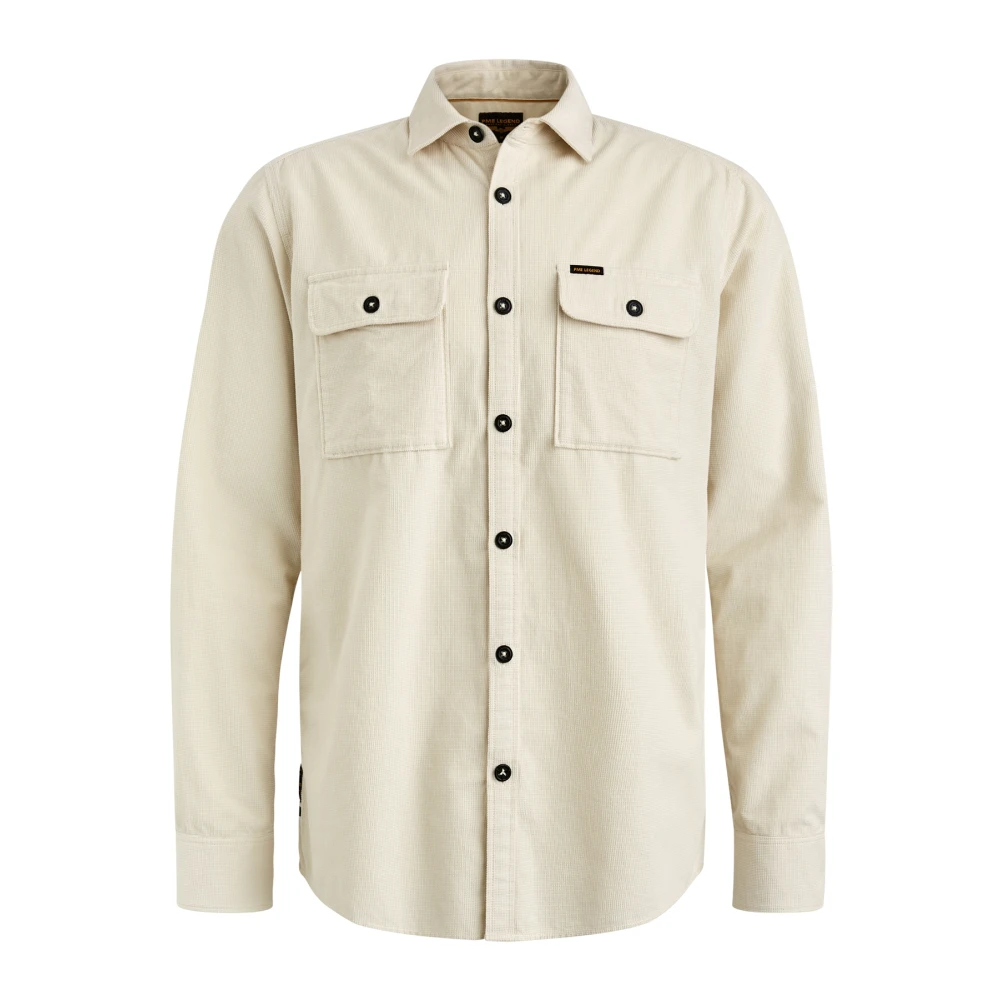 PME Legend Wafel Corduroy Lange Mouw Shirt Beige Heren