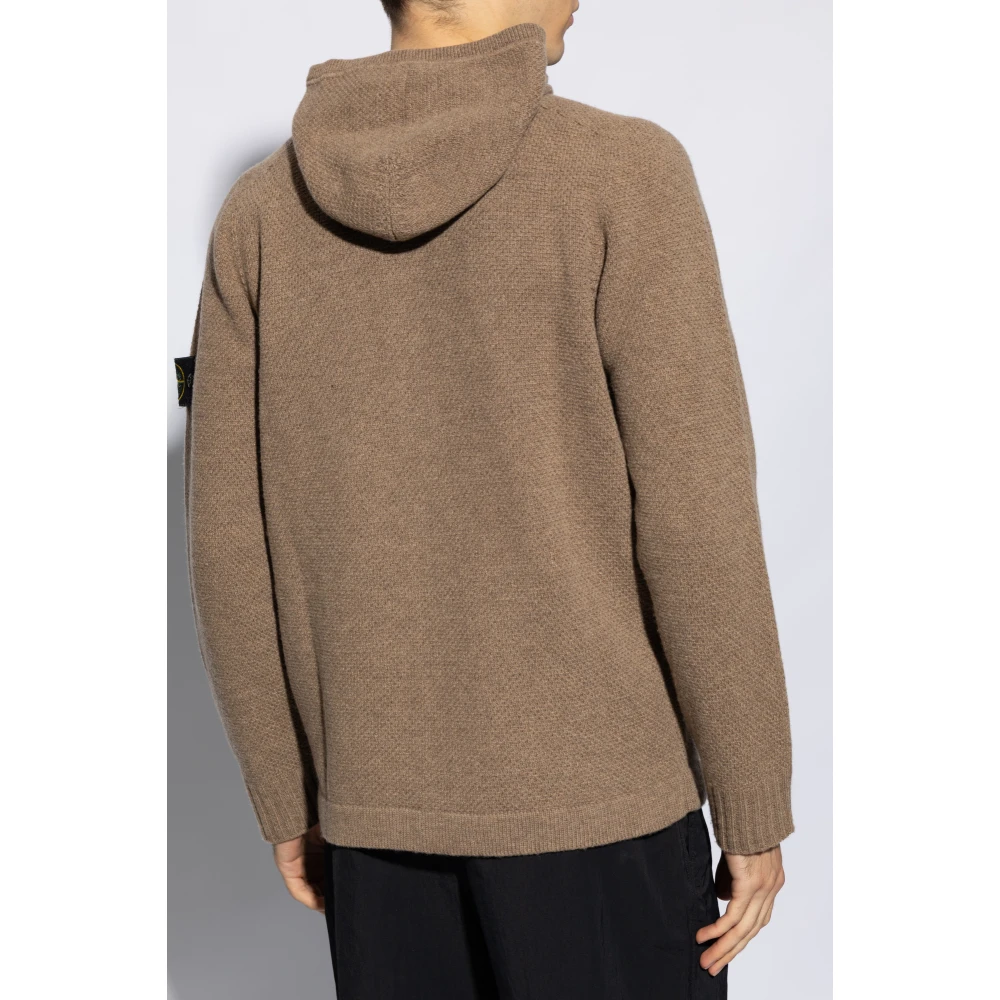 Stone Island Wollen vest Brown Heren