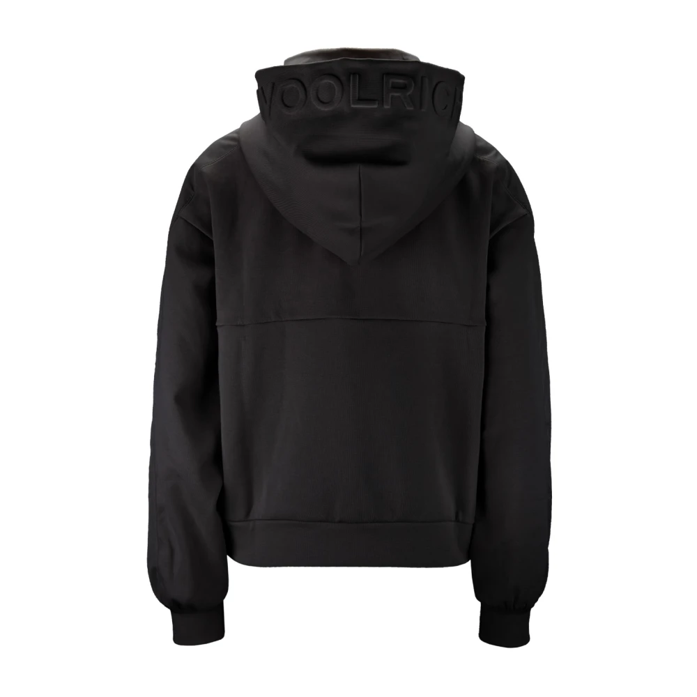 Woolrich Hoodie met rits Black Dames