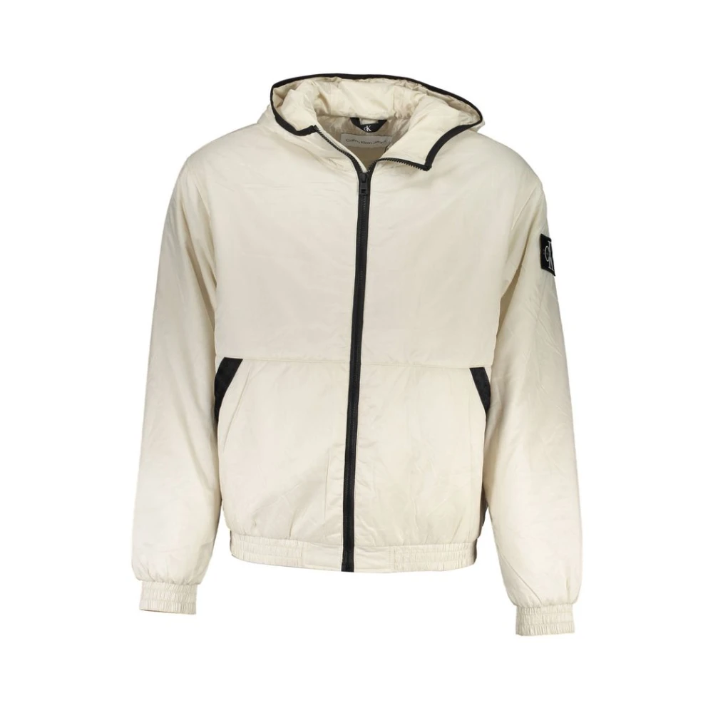 Calvin Klein Men's Beige Elegant Hooded Jacket In 2XL