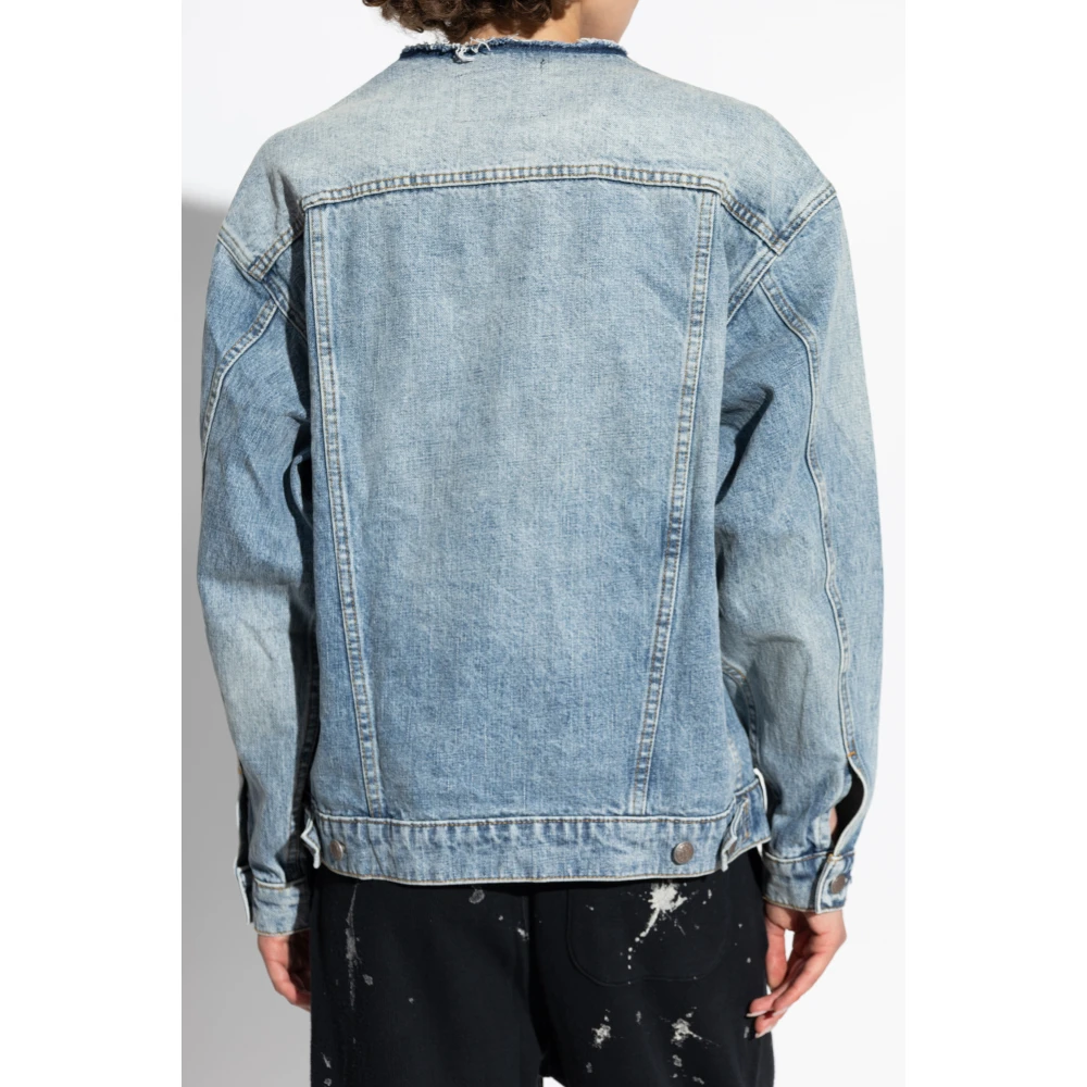 R13 Denim Jas met Vintage Effect Blue Dames