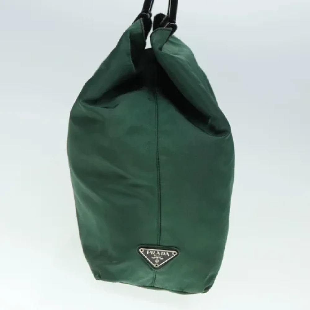 Prada Vintage Pre-owned Nylon handbags Green Dames