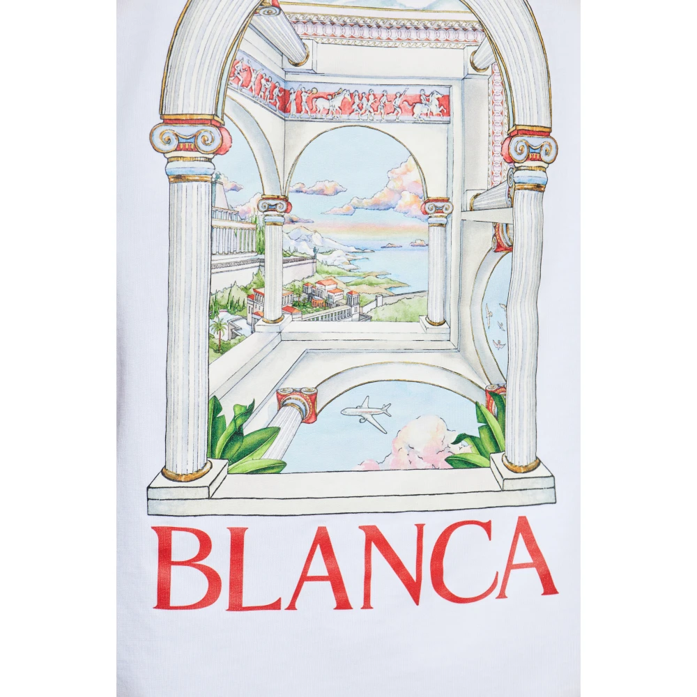 Casablanca Bedrukt T-shirt White Dames