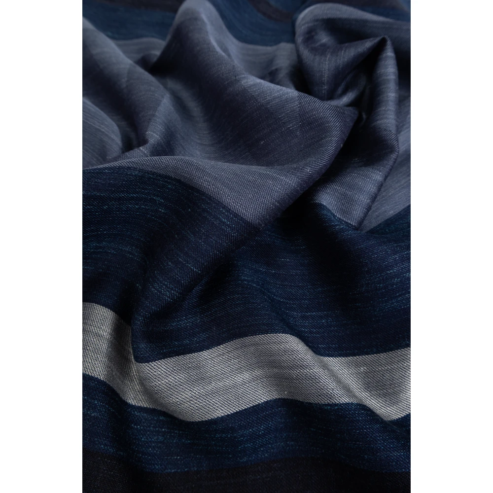 Salvatore Ferragamo Gestreept patroonsjaal Blue Heren
