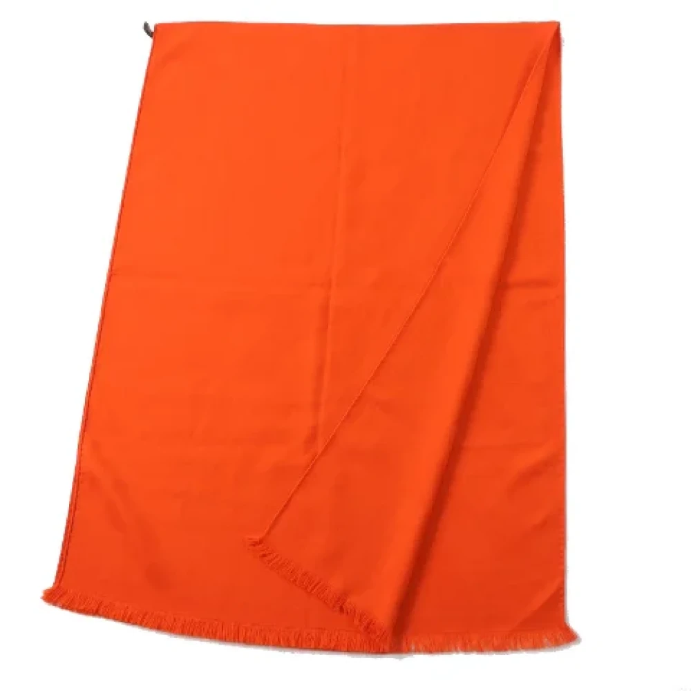 Hermès Vintage Pre-owned Fabric scarves Orange Dames