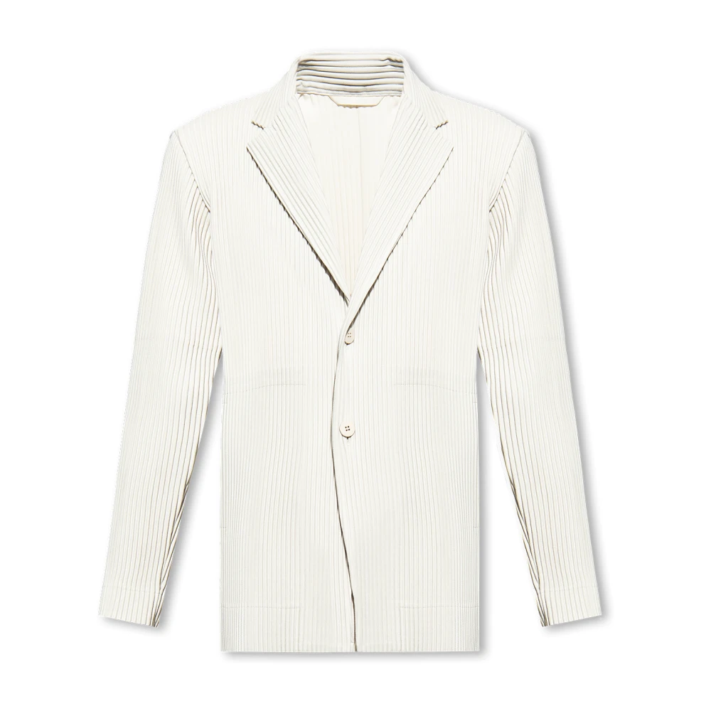 Issey Miyake Geplooide blazer Beige Heren