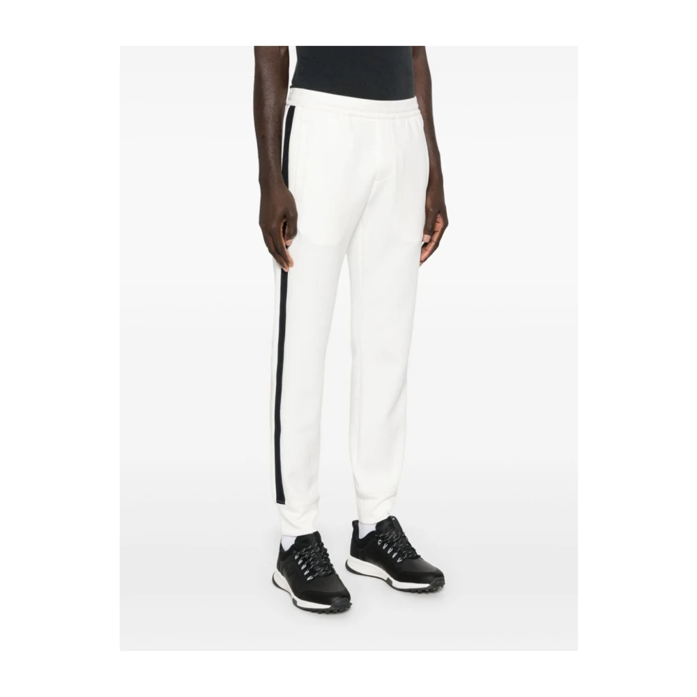 Emporio Armani Witte katoenen elastische broek White Heren