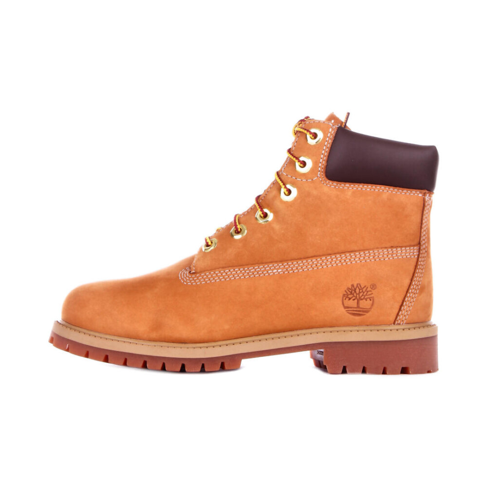 Junior Bottes en Daim Logo Semelle en Caoutchouc Timberland Bottines a lacets Miinto