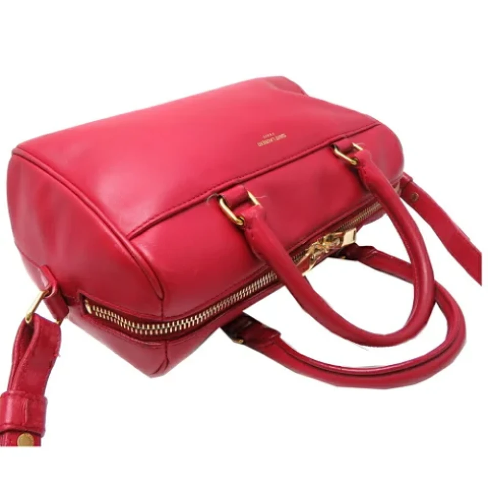Saint Laurent Vintage Pre-owned Leather handbags Red Dames