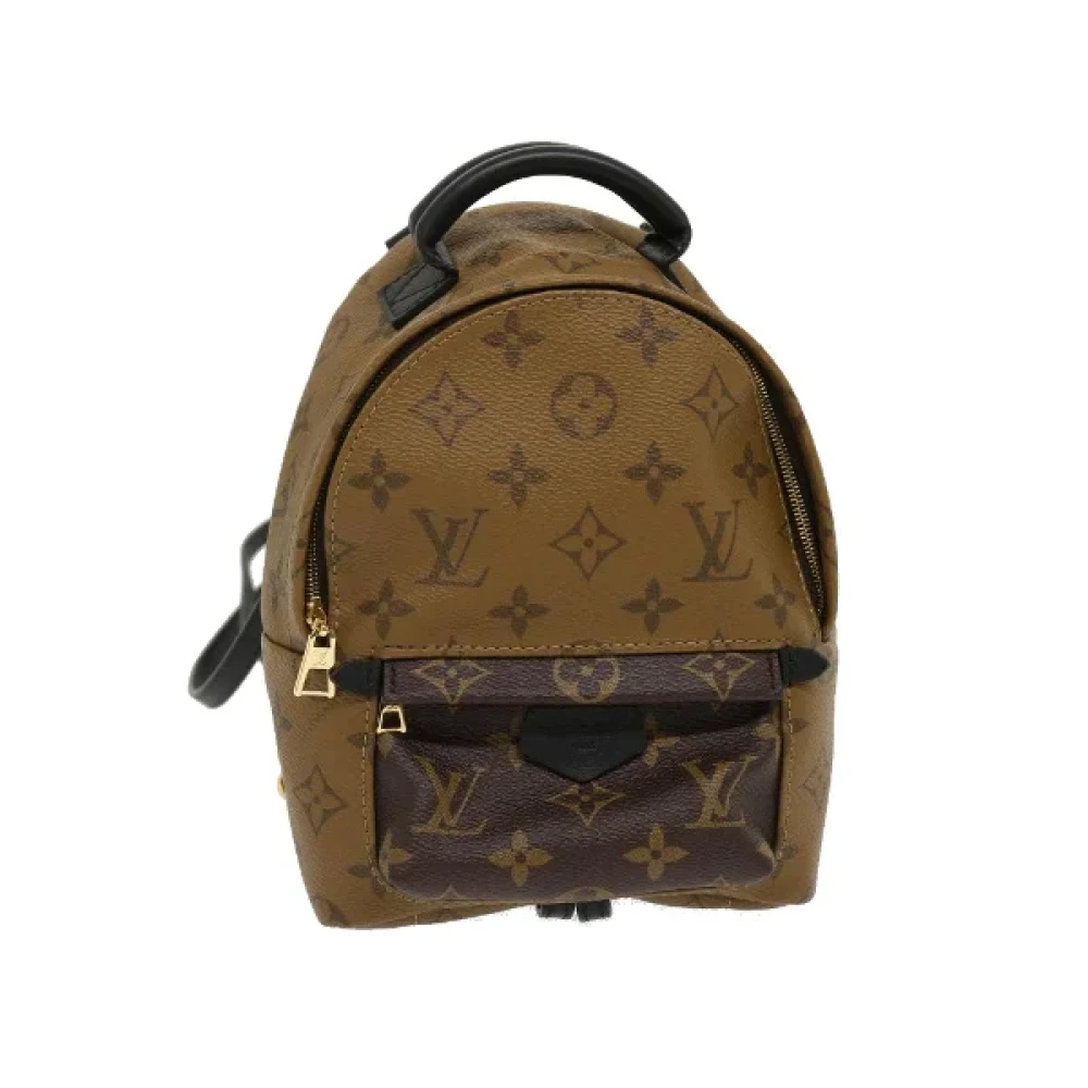 Louis Vuitton Vintage Tweedehands Wit Canvas Louis Vuitton Palm Springs Brown Dames