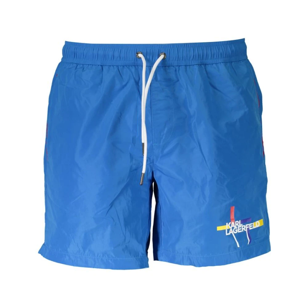 Karl Lagerfeld Men's Blue Polyester Swimwear