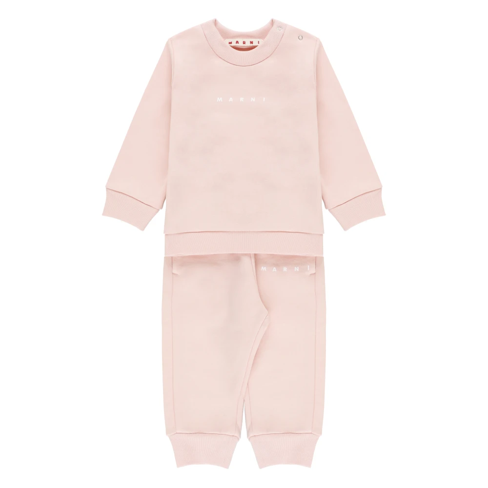 Marni Boys Pink Two-Piece Tracksuit Set - Kids Sport Sets - 9 M - Kids