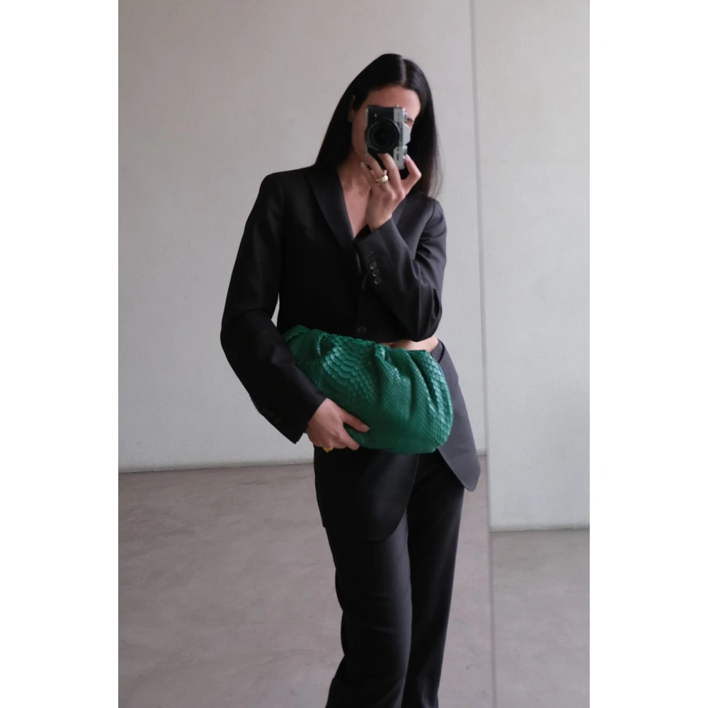 Biagini Groene Python Clutch Handtas Green Dames