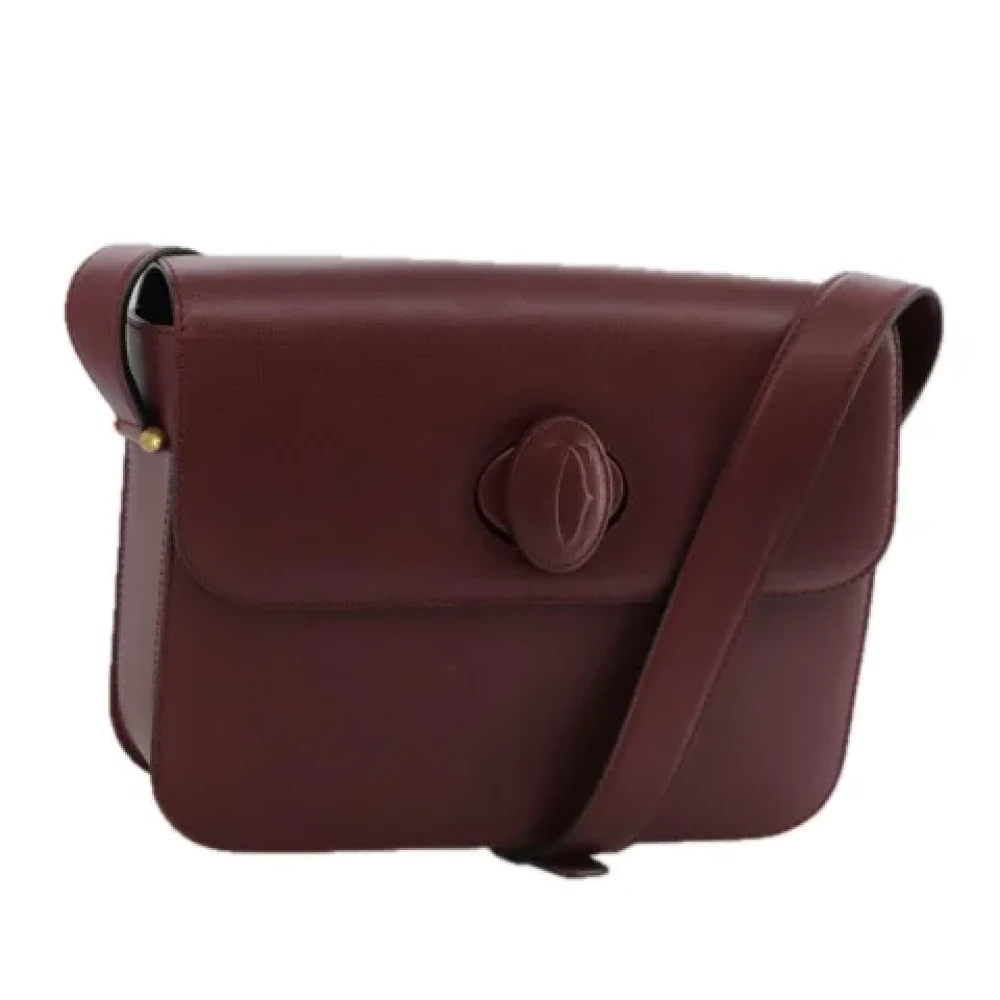 Cartier Vintage Pre-owned Leather shoulder-bags Red Dames