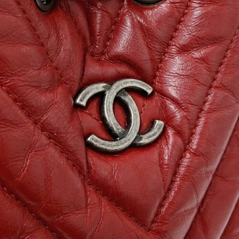 Chanel Vintage Pre-owned Fabric shoulder-bags Red Dames
