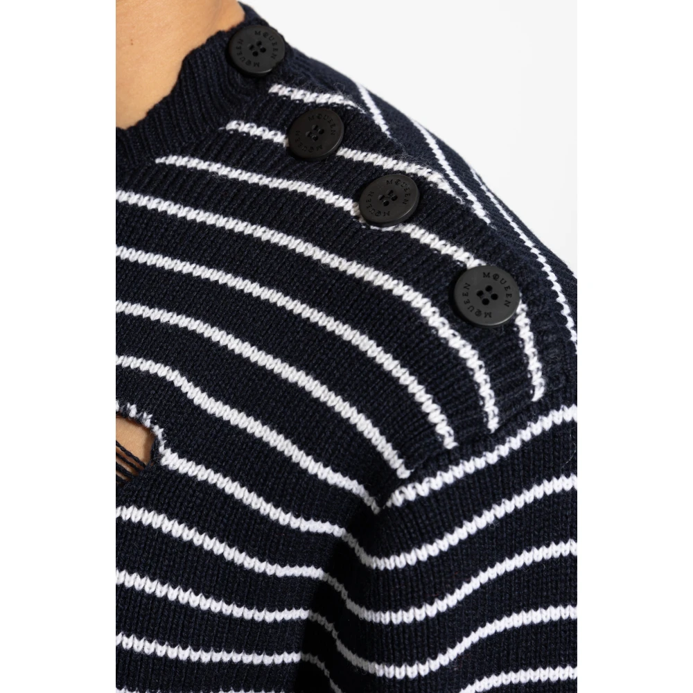 alexander mcqueen Wollen trui Blue Heren