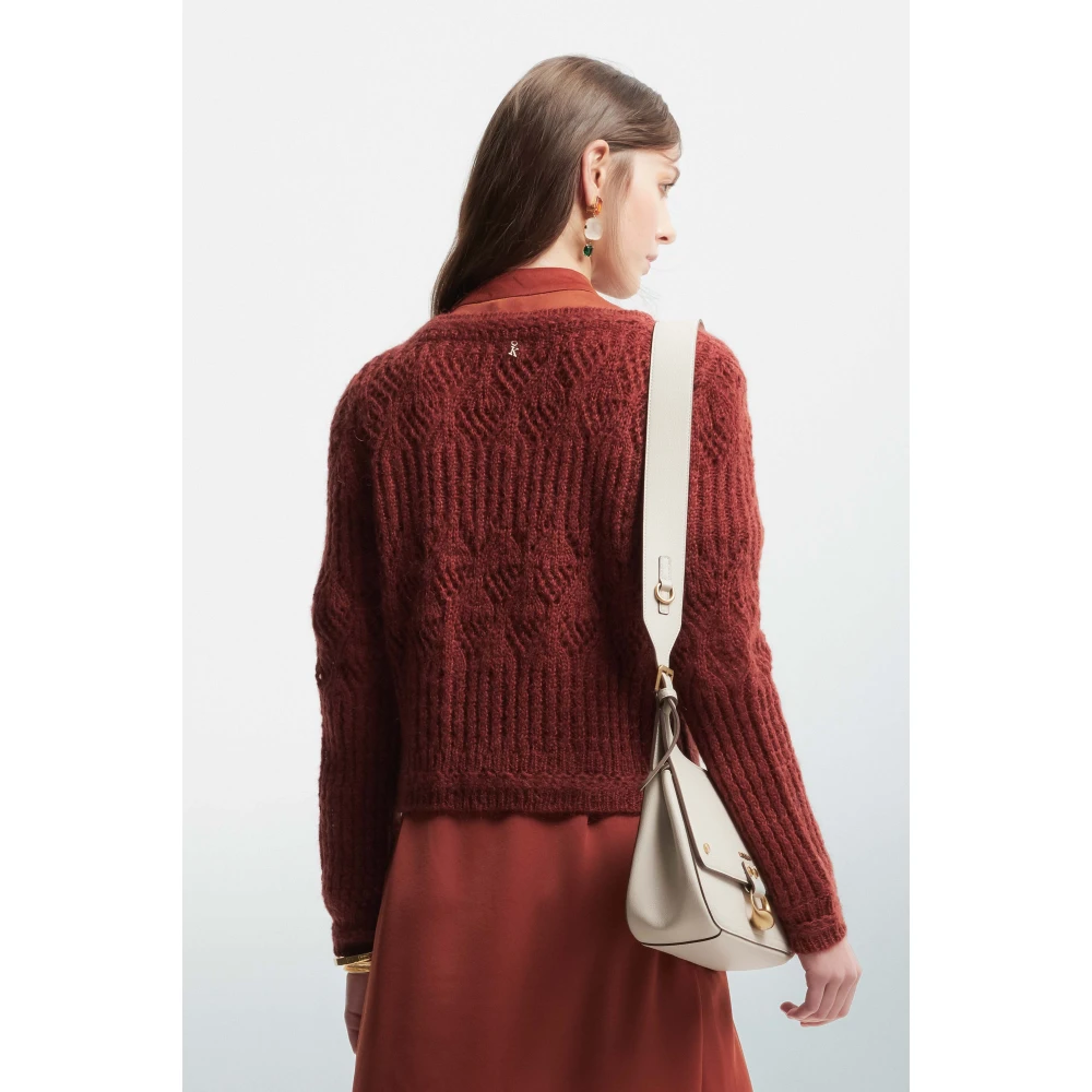 Kocca Openwork Gebreide Vest Brown Dames