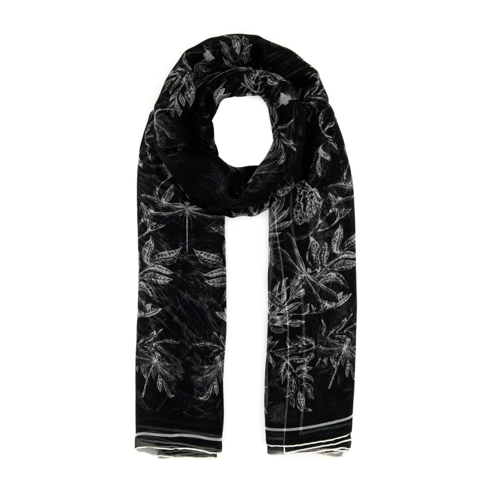 Alexander mcqueen Zijden Bedrukte Foulard Sjaal Black Dames