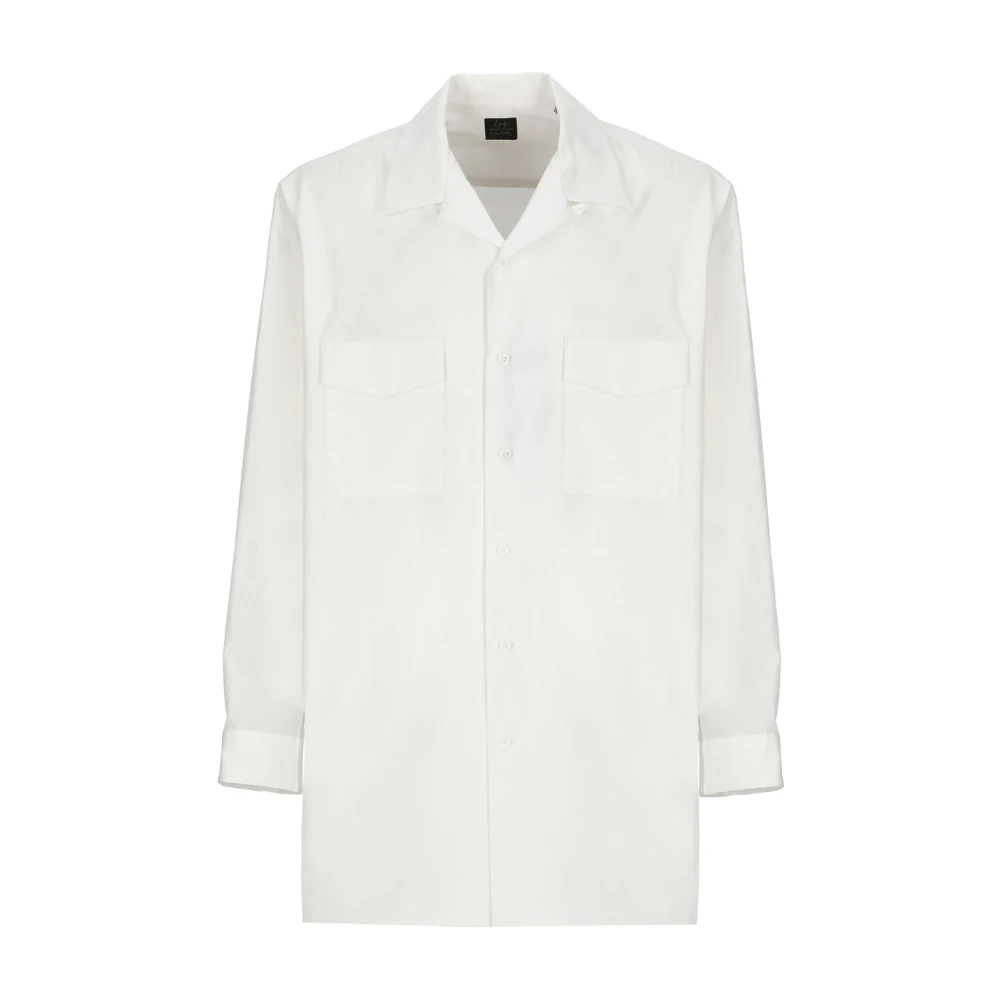 Yohji Yamamoto Witte Pour Homme Katoenen Overhemd White Heren