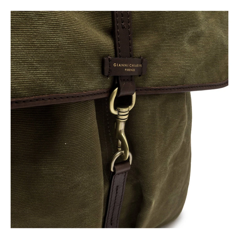 Gianni Chiarini Militaire Stijl Tas in Berlijn Green Heren