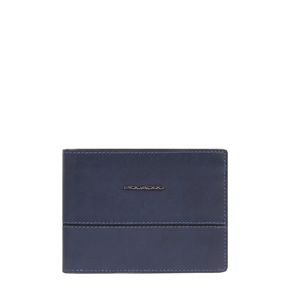 Piquadro Mannelijk Blauw Accessoires Heren, One Size, Leer, Philip Wallet