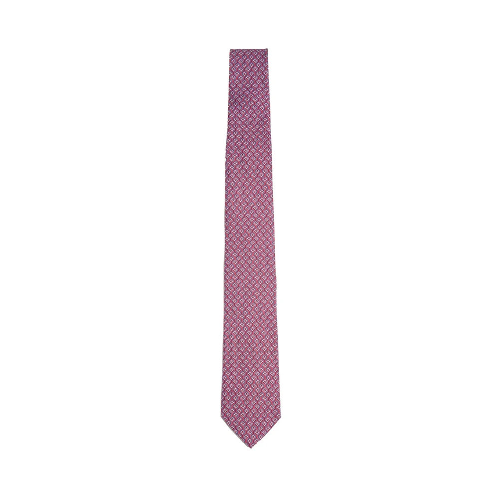 Ferragamo Men's Pink Ties, One Size, Tetris Gancini Silk Tie