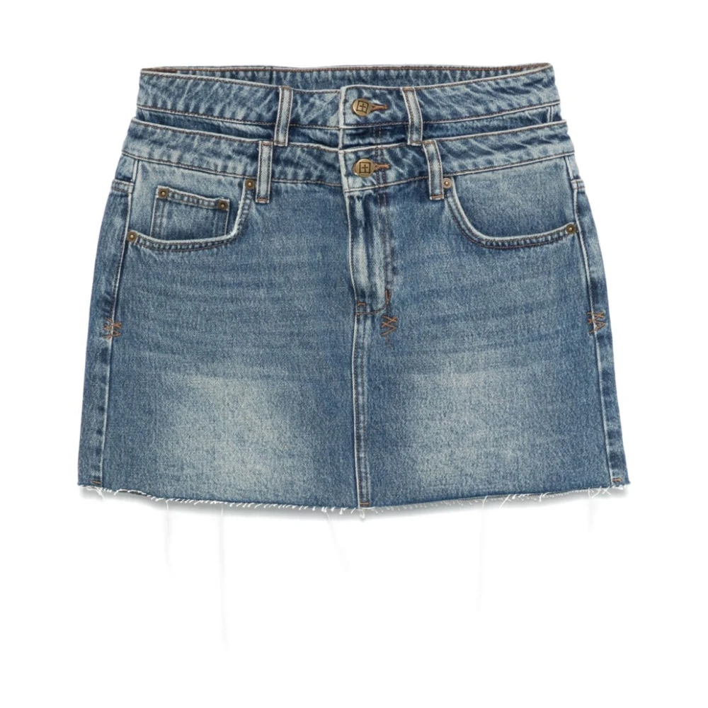 Ksubi Denim Rok Indigo Blauw Blue Dames