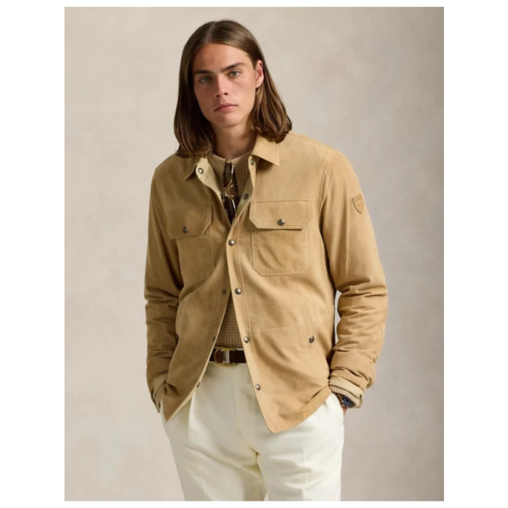 Polo Ralph Lauren Omkeerbaar Suède Overhemd Brown Heren