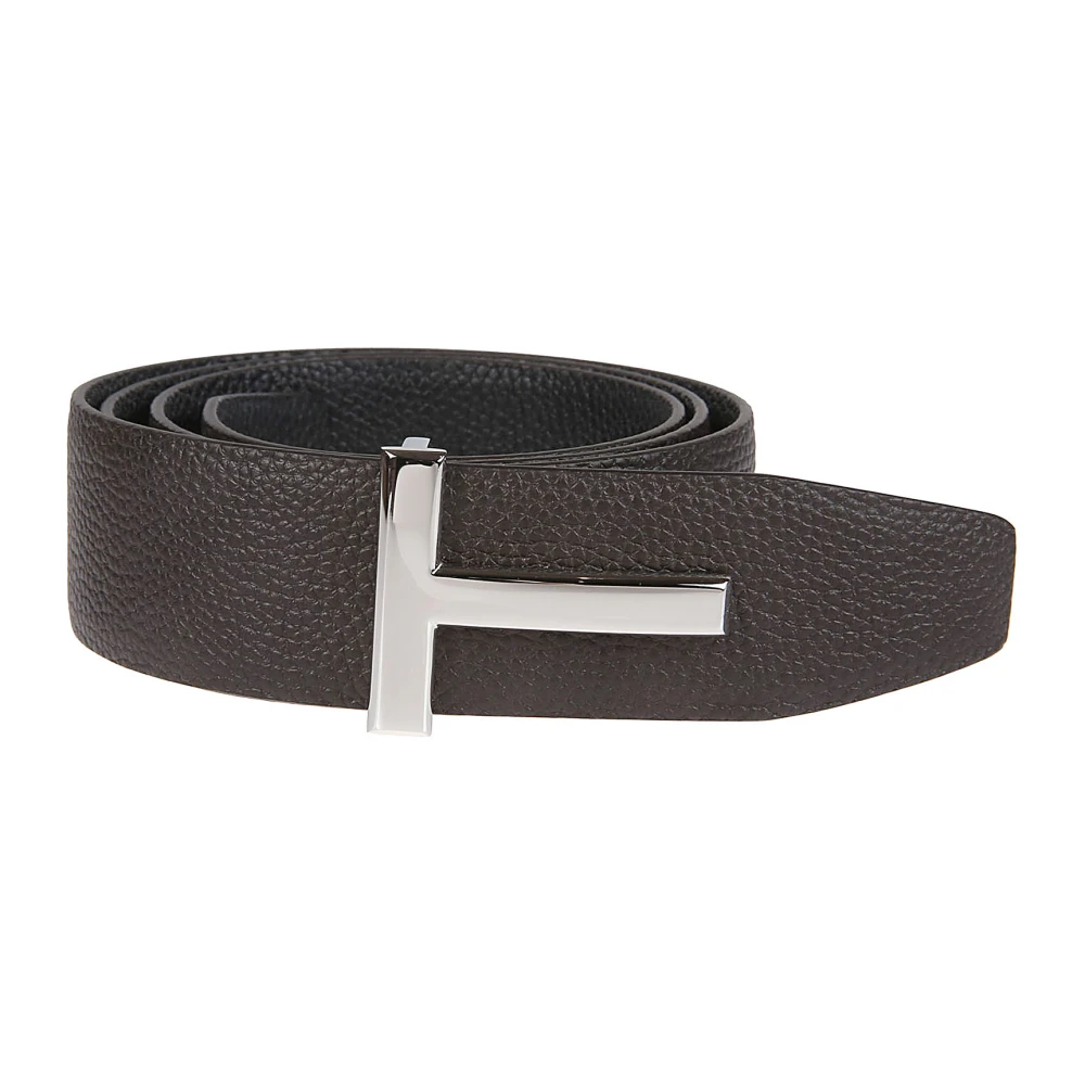 Tom Ford Omkeerbare Leren Riem Brown Heren