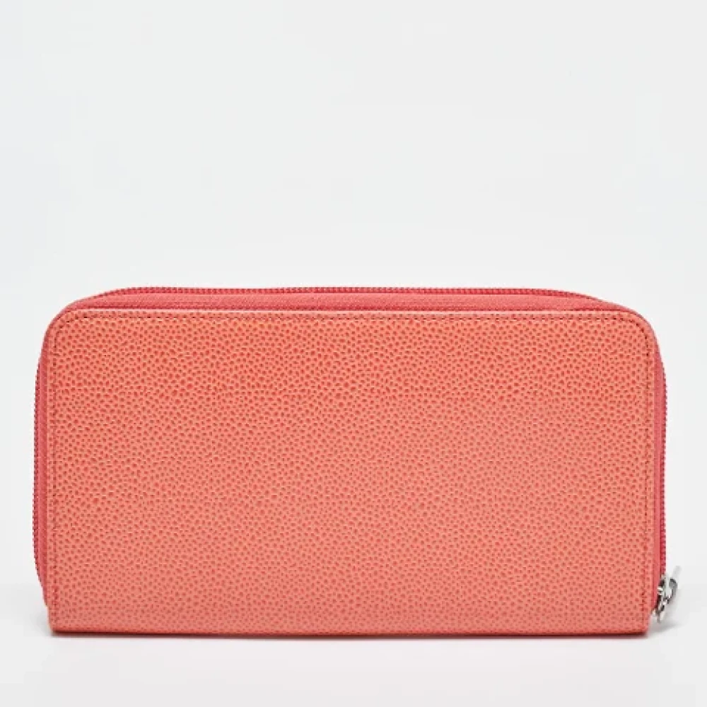 Chanel Vintage Pre-owned Leather wallets Orange Dames