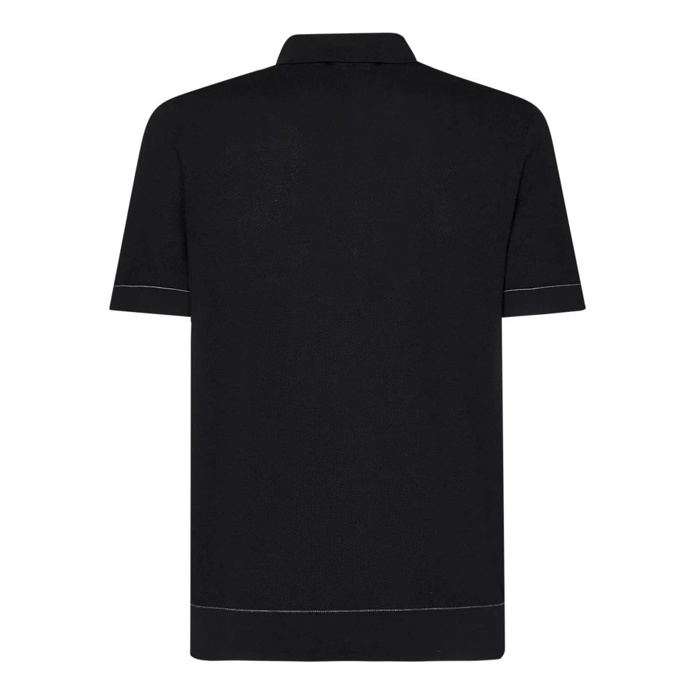 Brioni T-Shirts Black Heren