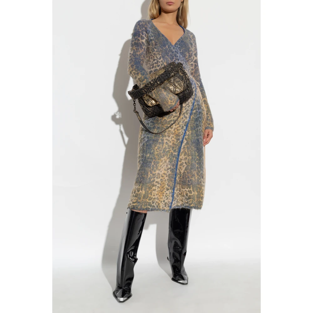 Diesel Jurk met strikken M-Sofocle Multicolor Dames