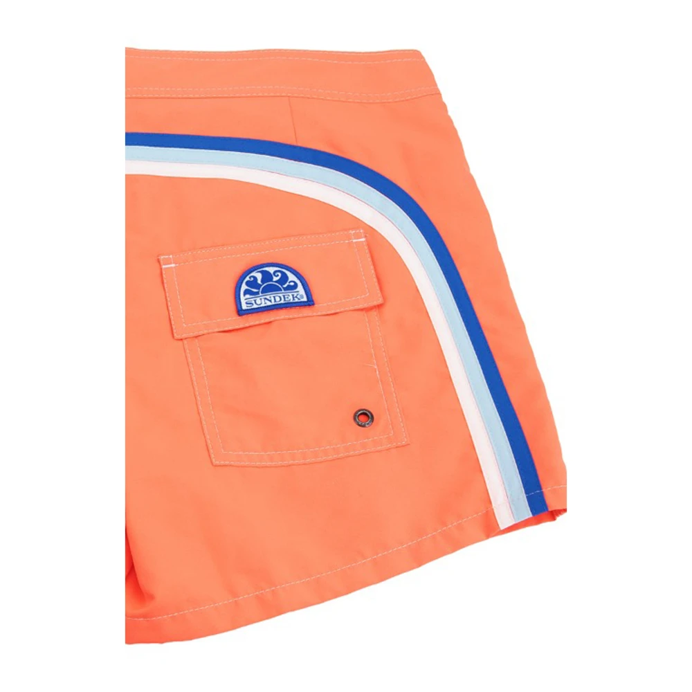 Sundek Heren Vetersluiting Velcro Shorts Orange Heren