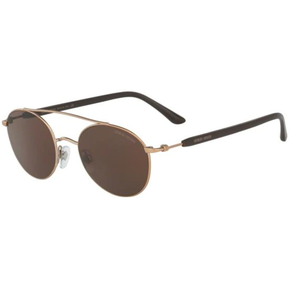 Giorgio Armani Unisex Brown Sunglasses, 50 Mm, Round Metal Sunglasses