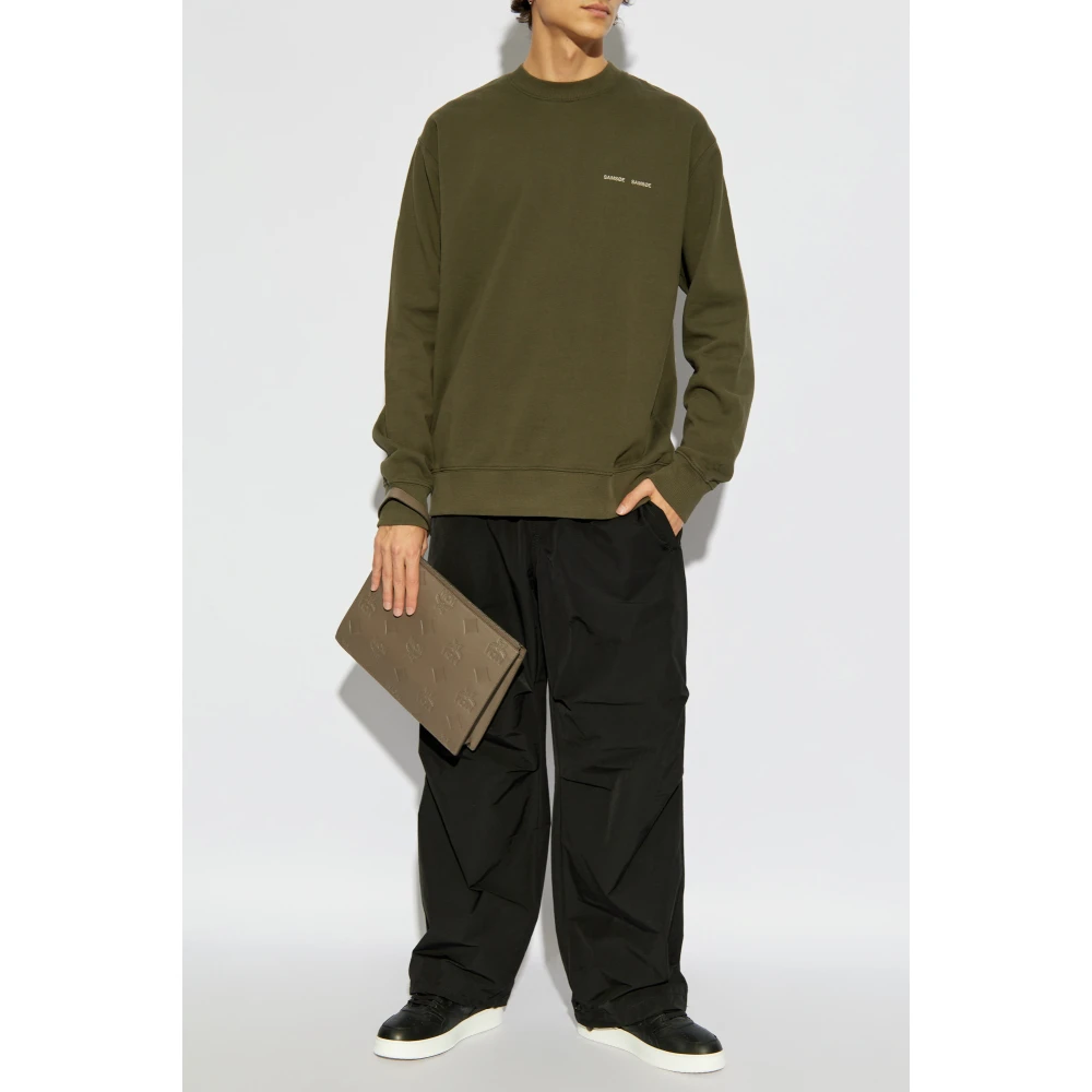 Samsøe Norsbro Logo Sweatshirt Green Heren