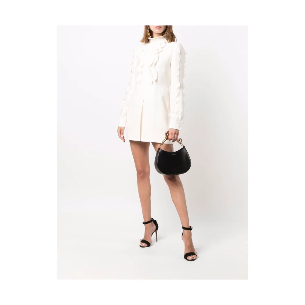 Lanvin Zwarte leren schoudertas Black Dames