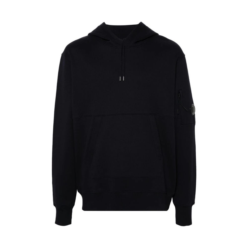 C.P. Company Navy Blauwe Hoodie Lens Detail Blue Heren
